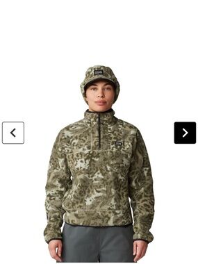 Mountain Hardwear Women’s Olive Green Camo Quarter-Zip Fleece
